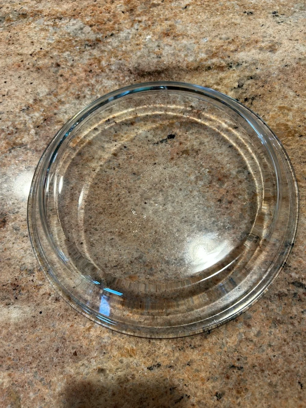 Marinex Made in Brazil Light Blue Tint Glass Pie Dish 9” Transparent Oven-Safe
